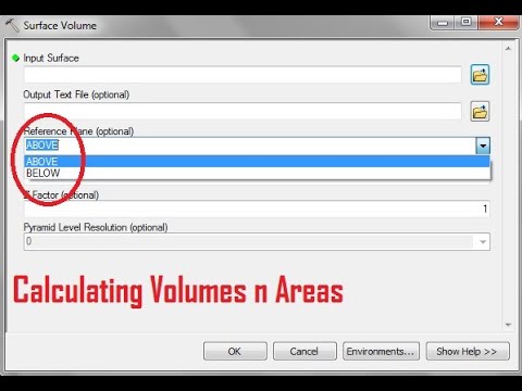 25-2 3D Analyst, How to calculate volume above/below a given level