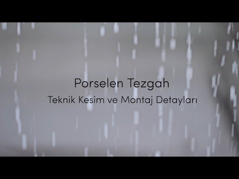 T-One Porselen Tezgah Teknik Kesim ve Montaj Detayları
