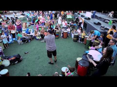 Community Productions Drum Circle LIVE at Downtown Container Park