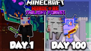 I Survived 100 Days of HARDCORE Minecraft in the Twilight Forest..