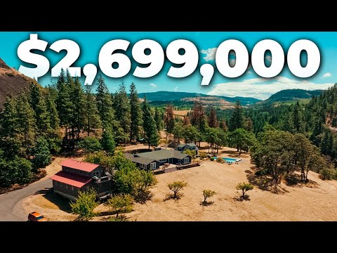 This Columbia River Gorge $2.7M Pool Home on 7.6 Acres Has It All!