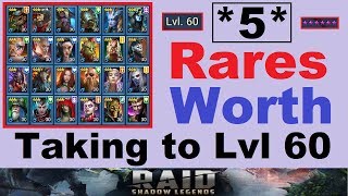 *5* RARES Worth ~6 Starring~ & Leveling to 60 in Raid Shadow Legends