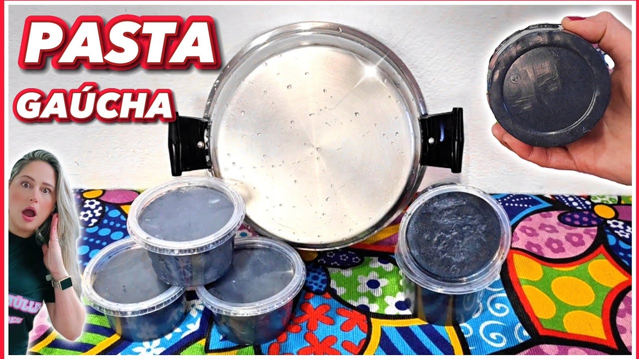 PASTA GAÚCHA DE CARVÃO VEGETAL - BRILHO NAS PANELAS EFEITO ANTI-ODOR - INÉDITA