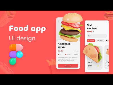 How to design a food app UI in Figma step by step in 15 minute | Figma tutorial | 2022 UI Trends