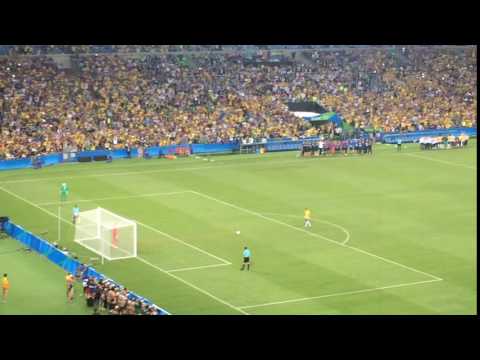 Gol de Neymar filmado das arquibancadas - Final das Olimpíadas - Rio 2016 - Goal Neymar Gold Medal