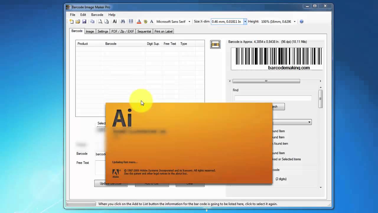 Barcode with Transparent background, Vector (*.eps)