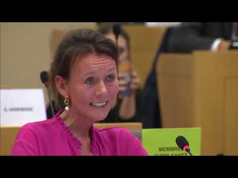 European Central Bank President Christine Lagarde makes an opening statement before the Commit