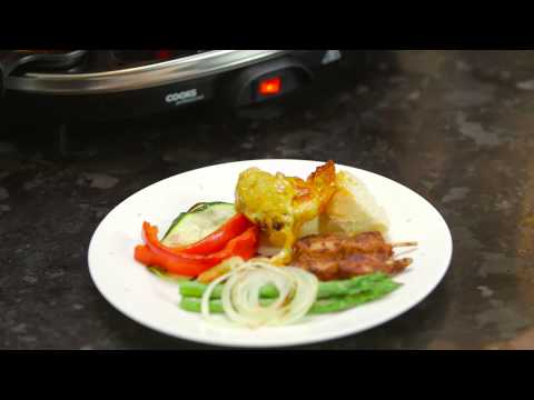 8-Person Raclette Grill with Stone and Aluminium Cooking Plates - Image 6