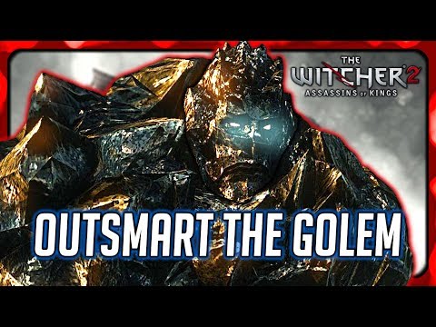 Geralt Outsmarts the Golem - Secrets of Loc Muinne - Witcher 2