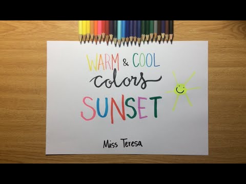 Warm and Cool Colors Sunset - Artwork for kids!