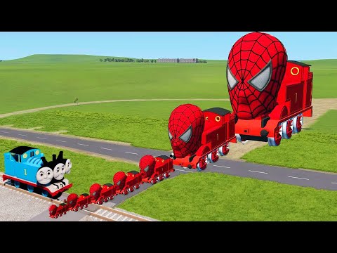Big & Small Lightning McQueen Monster Wheels vs Pixar Cars with Big Wheels in BeamNG Drive #4