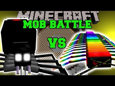 PopularMMOs - BLACK WIDOW VS RAINBOW CENTIPEDE - Minecraft Mob Battles - Minecraft Mids