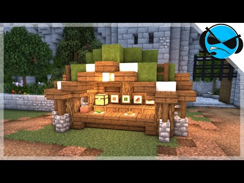 Minecraft: How to Build a Medieval Market Stall  (Minecraft Build)