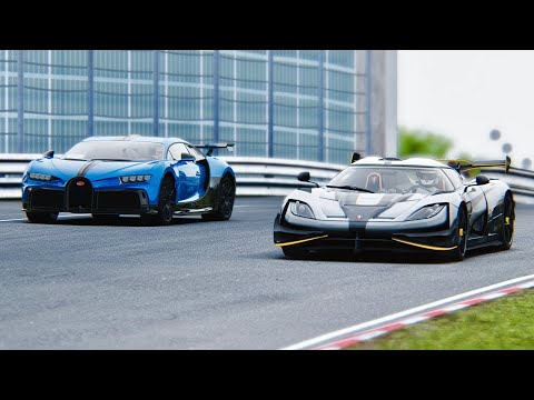 Koenigsegg One:1 GT 2022 vs Bugatti Chiron Pur Sport at Nordschleife