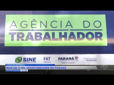 Paraná abre 17,6 mil vagas de emprego nas Agências do Trabalhador