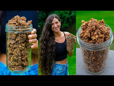 Best Raw Vegan Granola 🌱 Nut-Free, Oil-Free, Protein Packed, Big Cluster & Homemade! It's RAWNOLA! 😜