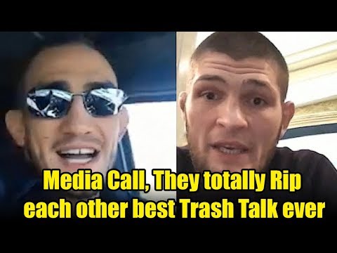 Khabib Nurmagomedov vs. Tony Ferguson Media call, They totally Rip each other best Trash Talk ever