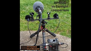 Video thumbnail for Earsight microphone affordable stereo pair VS Audiotechnica BP4025 (85€ vs 550€) by Immersivesoundscapes