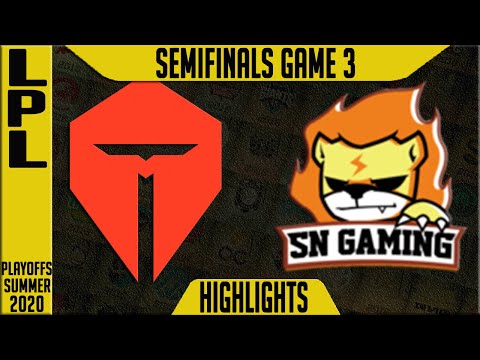 TES vs SN Highlights Game 3 | LPL Playoffs Summer 2020 Semifinals | Top Esports vs Suning G3