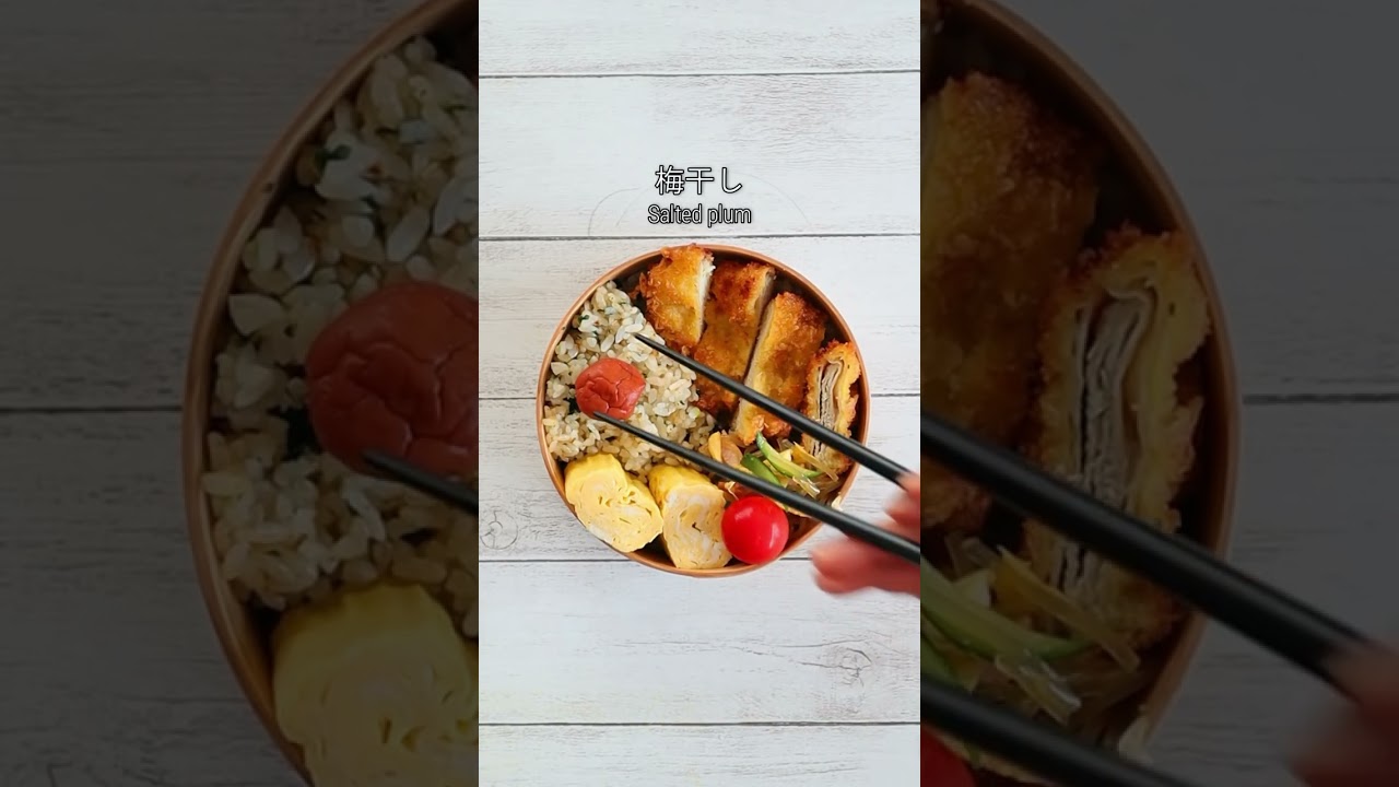 ✨オシャレ弁当の詰め方🍱ご飯マジック🪄 丸型弁当#14 〜斜めくぼみ編〜