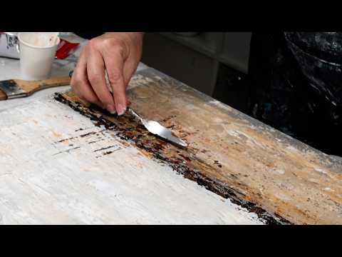 How to Achieve Grungy Texture in Art Using Joint Compound and Earthy Colors