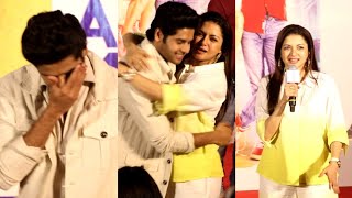 Emotional Moment - Bhagyashree Crying Badly with Son Abhimanyu At Nikamma Trailer Launch