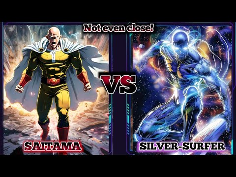 Why Saitama Vs Silver Surfer isn't even close: Epic cosmic clash.