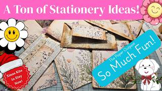 How to Make Beautiful Writing Papers and Stationery for Gifts and Junk Journals!! The Paper Outpost