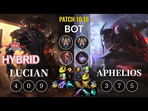 APK HyBrid Lucian vs Aphelios Bot - KR Patch 10.16