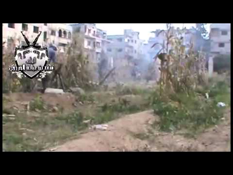 استهداف معاقل النظام في محيط بلدة المليحة بمدافع الهاون من قبل لواء سعد بن عبادة