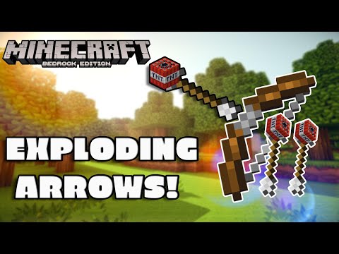 How To Make Explosive Arrows in Minecraft - Minecraft Bedrock Command Block Tutorial (out of date)