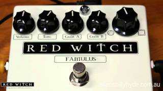 Video thumbnail for Red Witch Famulus Overdrive/Distortion Guitar Effects Pedal Overview by Allans Billy Hyde
