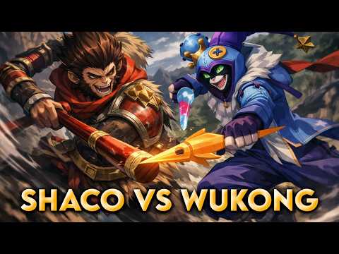 AP SHACO JUNGLE DESTROYS WUKONG 1v1 Mind Games & One-Shot Boxes! | League of Legends
