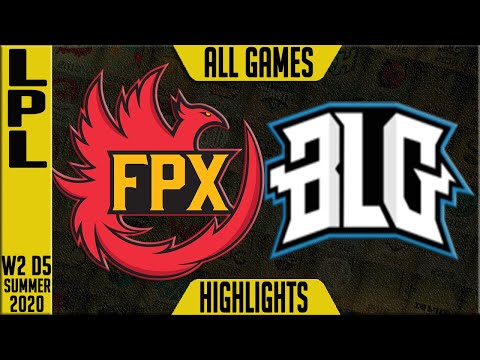 FPX vs BLG Highlights ALL GAMES   LPL Summer 2020 W2D5   FunPlus Phoenix vs Bilibili Gaming