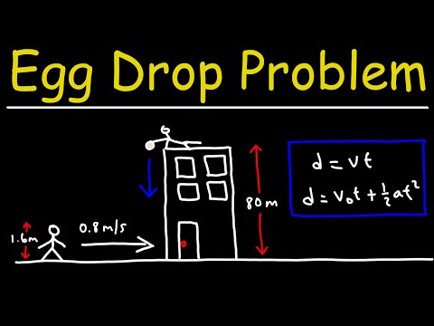 Egg Drop Free Fall Physics Problem - Kinematics With Two Dimensions