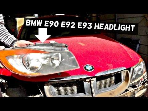 BMW E90 E92 E93 HEADLIGHT REMOVAL REPLACEMENT 325I 328I 330I 335I 320D 316I 318I 335D