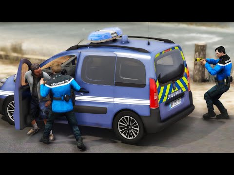 [GTA 5] UN HOMME ATTAQUE LES GENDARMES DANS LEUR VÉHICULE | LSPDFR #742