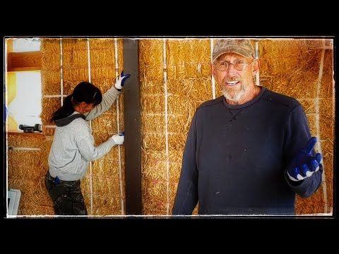 #strawbalehome Day 33: Stopping Straw Bale Walls From Further Compression!