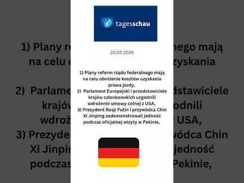 Niemiecki dziennik telewizyjny @Tagesschau 20 maja