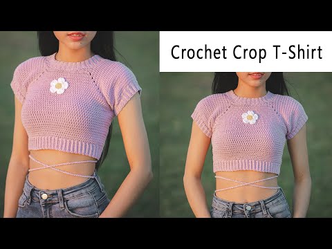 Crochet Crop T-shirt Tutorial | Easy Crochet Crop Top | Chenda DIY