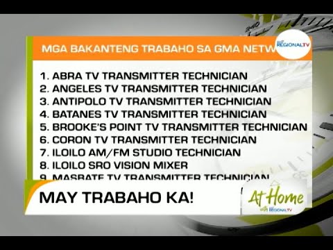 At Home with GMA Regional TV: May Trabaho Ka!