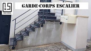 Fabriquer un garde-corps en métal pour escalier droit. Rampe d'escalier métallique
