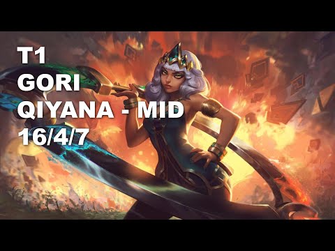 T1 Gori Mid Qiyana vs Syndra - KR Challenger Rank Game
