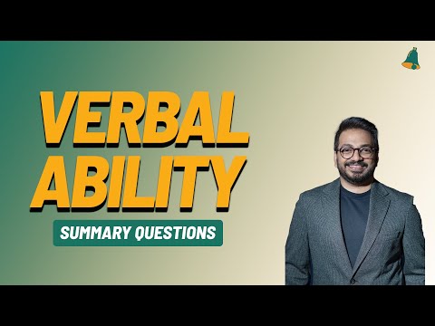 Verbal Ability — Summary Questions — webinar thumbnail