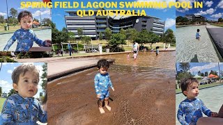 My baby boy having fun in the pool