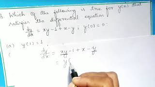 JEE Main 2021|17th March, Shift-1|Differential equation solution
