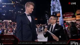 Joonas Suotamo (New Chewbacca Actor) interview - Star Wars The Last Jedi Red Carpet World Premiere video