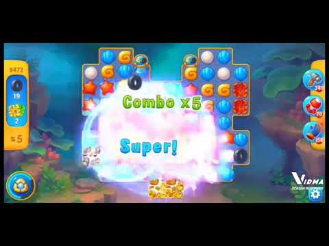 Fishdom. 9472 level no boosters and diamonds. 15 moves