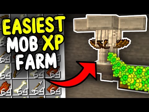 EASY Skeleton/Zombie XP Farm Minecraft 1.21.5+!