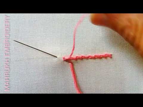 How To Do Twisted chain Stitch By Mahrukh Embroidery